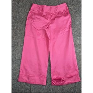 Metrostyle Dress Pants Women's‎ 12 Pink Wide-Leg Cropped Stretch Formal Career